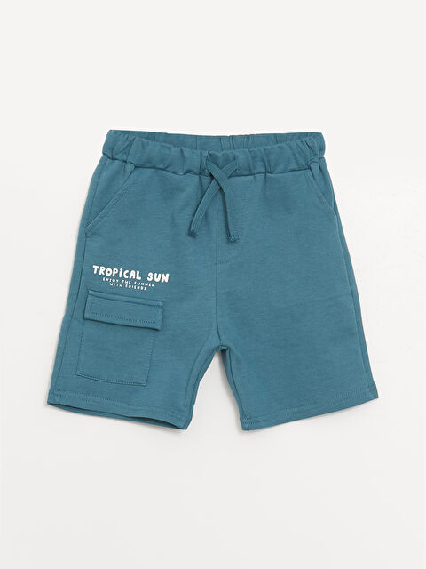 LCW ECO Elasticated Waist Printed Baby Boys' Shorts - S4CF17Z1-J0K