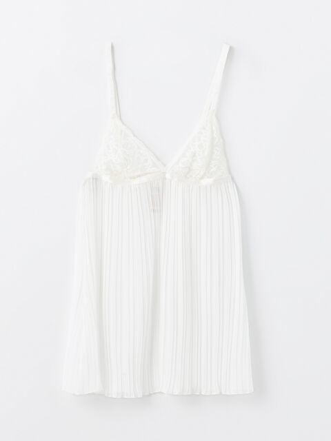 LCW DREAM V Yaka Dantel Detaylı Askılı Babydoll - S4CF79Z8-FDU