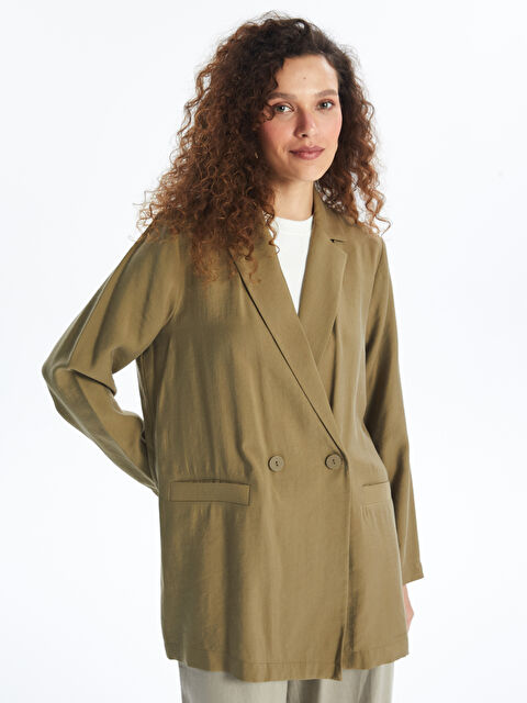 LCWAIKIKI Classic Plain Long Sleeve Women's Blazer Jacket - S4CH85Z8-H2T