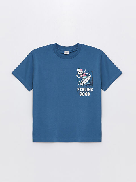 LCW Kids Dečja majica sa okruglim izrezom, širokog kroja