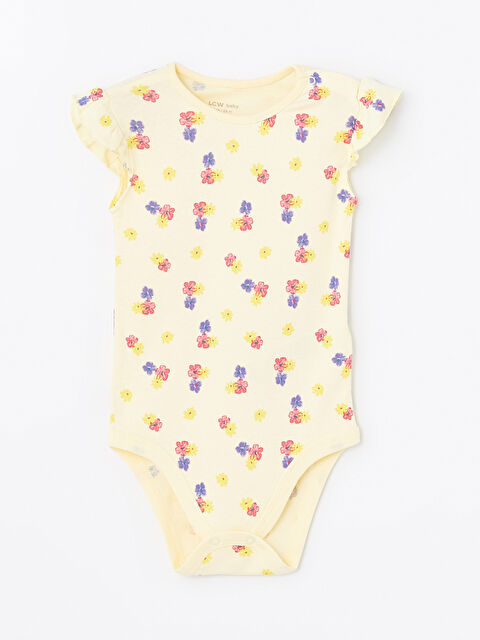 LCW Kids Çiçek Baskılı Kız Bebek Çıtçıtlı Body - S4CI22Z1-LU9