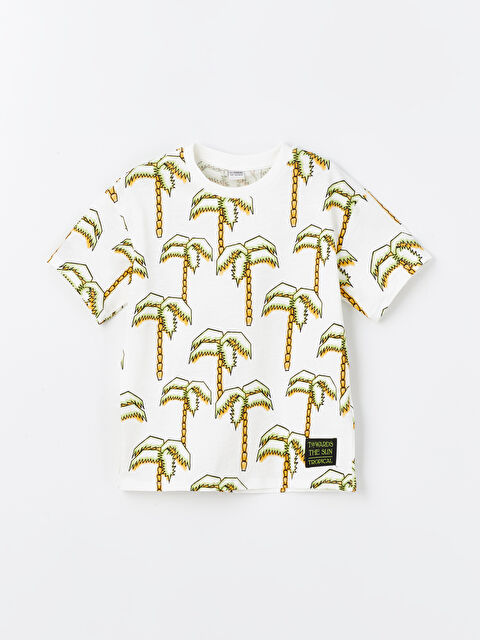 LCW Kids Crew Neck Oversize Thick Fabric Boys' T-Shirt - S4CI52Z4-LRA