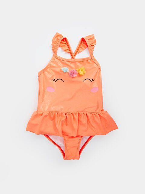 LCW Kids Kare Yaka Baskılı Kız Bebek Mayo - S4CI97Z1-FMA