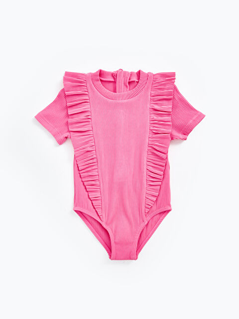 LCW Kids Bisiklet Yaka Kısa Kollu Kız Bebek Mayo - S4CJ15Z1-D4G