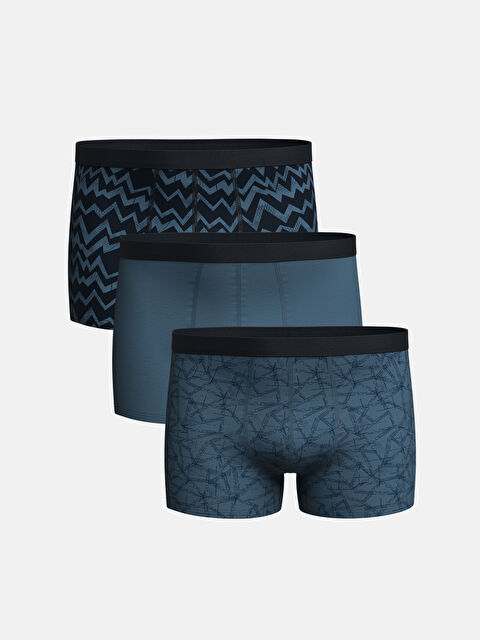 LC WAIKIKI عبوة من 3 قطع من سراويل بوكسر قطنية مطاطية بمقاس عادي للرجال - S4CJ31Z8-LSJ