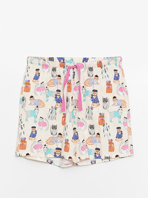 LCW DREAM Beli Lastikli Desenli Kadın Şort Pijama Altı - S4CJ76Z8-LSZ
