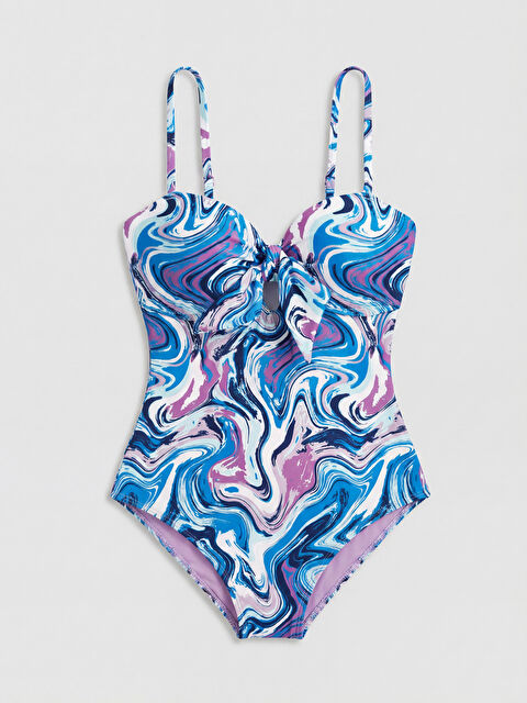 LCW DREAM Desenli Çıkarılabilir Pedli Kadın Mayo