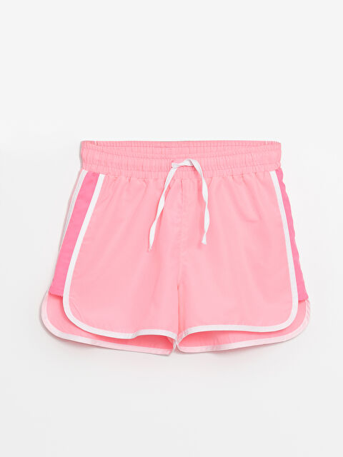 LCW Kids Hızlı Kuruyan Beli Lastikli Kız Çocuk Deniz Şortu - S4CN85Z4-Y1X