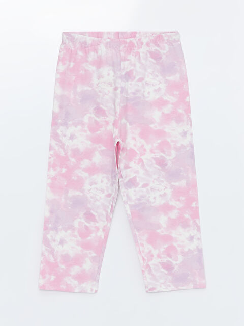 LCW Kids Beli Lastikli Batik Desenli Kız Çocuk Tayt - S4CO16Z4-LT4