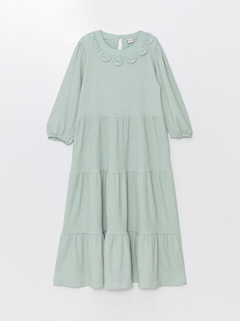 LCW Kids Bisiklet Yaka Kız Çocuk Elbise