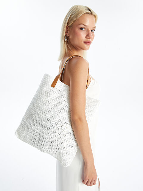 LCW ACCESSORIES Женская соломенная сумка на плечо - S4CP44Z8-Q6K