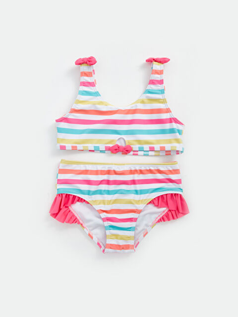 LCW Kids Bisiklet Yaka Çizgili Kız Bebek Bikini Takım - S4CP53Z1-LSZ