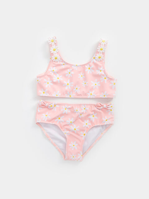 LCW Kids Bisiklet Yaka Çiçekli Kız Bebek Bikini Takımı - S4CP54Z1-LSZ