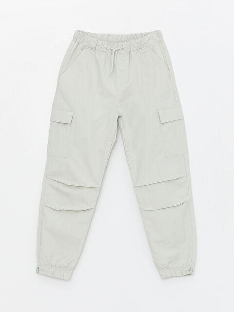 LCW Kids Rahat Kalıp Beli Lastikli Erkek Çocuk Kargo Jogger Pantolon - S4CP66Z4-G5E