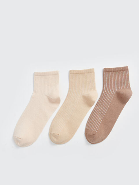 LCW DREAM Women's Plain Ankle Socks 3-packs - S4CR26Z8-L8Q