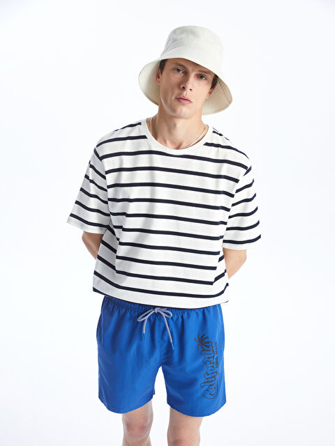 XSIDE Kısa Boy Baskılı Erkek Deniz Şortu - S4CS69Z8-JST