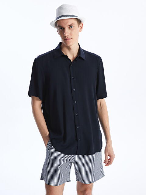 LCW SWIMWEAR شورت سباحة قصير مُخَطَّط للرجال - S4CT21Z8-LSJ