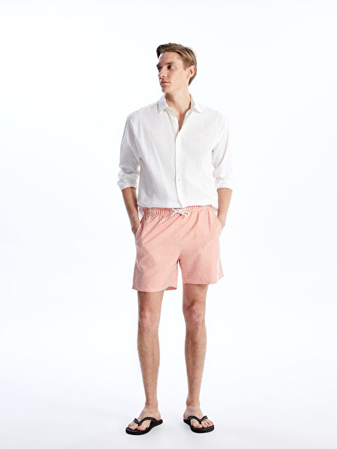 LCW SWIMWEAR Kısa Boy Çizgili Erkek Deniz Şortu - S4CT21Z8-LSR