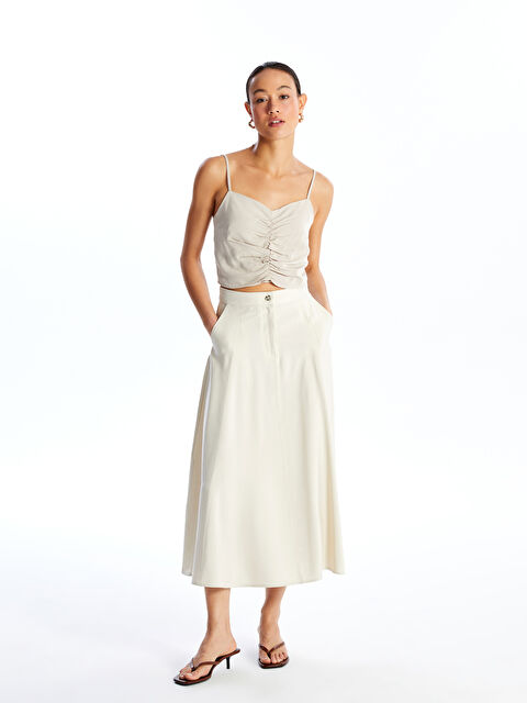 LCW Vision Standart Fit Düz A Kesim Kadın Etek - S4CT93Z8-G5M