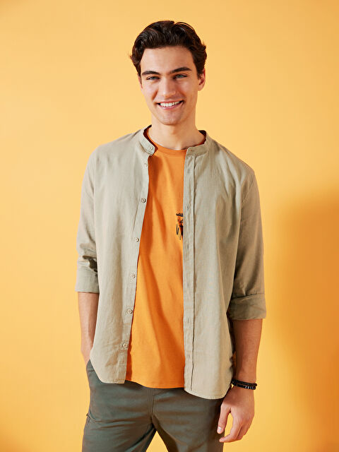 XSIDE Regular Fit Uzun Kollu Poplin Erkek Gömlek - S4CV05Z8-SY2