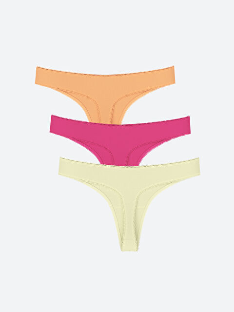 LCW DREAM Plain Thong Knickers 3-Pack - S4CV32Z8-VHH