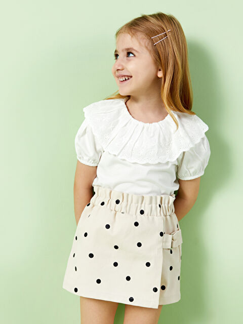 LCW Kids Elastic Waist Baby Girl Short Skirt - S4CV75Z1-LRA