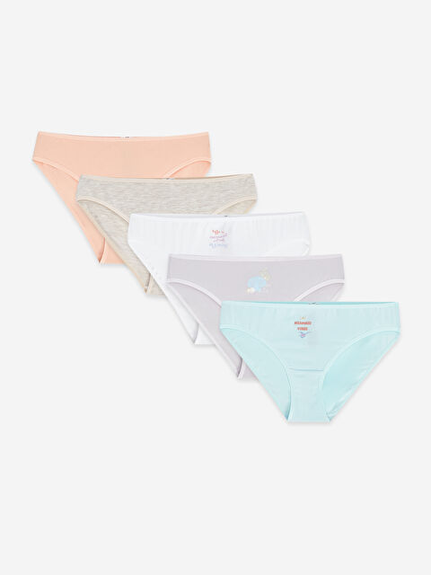 LCW Young Printed Bikini Briefs 5 Pieces - S4DA32Z8-QWU