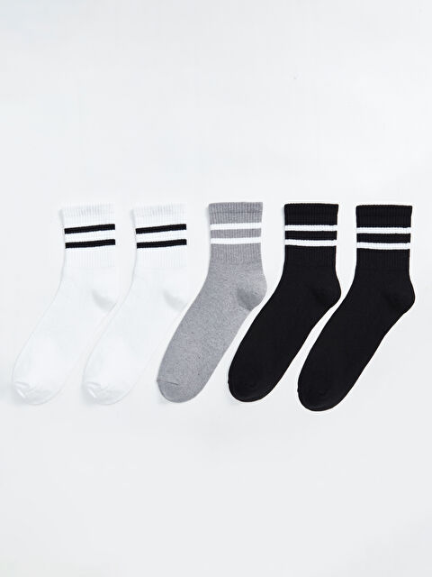 LCW ACCESSORIES Çizgili Erkek Soket Çorap 5'li - S4DB91Z8-K00