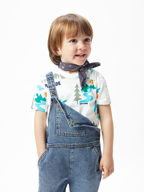 LCW Kids Bisiklet Yaka Baskılı Erkek Bebek Tişört - S4DE43Z1-LRA