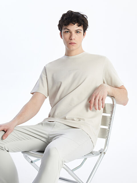 XSIDE تيشيرت مطبوع برقبة دائرية وكم قصير للرجال - S4DH33Z8-S1Y