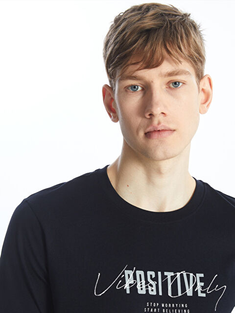 XSIDE Crew Neck Short Sleeve Printed Combed Cotton Men's T-shirt - S4DH55Z8-RMP