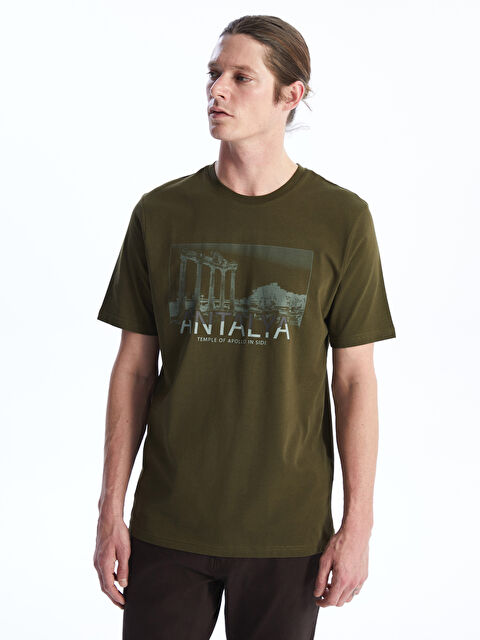 SOUTHBLUE Bisiklet Yaka Kısa Kollu Antalya Baskılı Penye Erkek Tişört