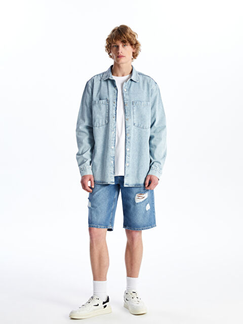 XSIDE شۆرتی جینزی فیتی ڕاحەتی بۆ پیاوان - S4DJ61Z8-H45