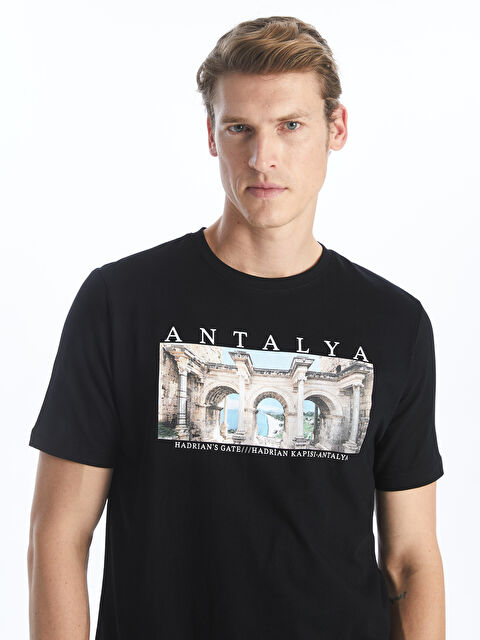 SOUTHBLUE Bisiklet Yaka Kısa Kollu Antalya Baskılı Penye Erkek Tişört