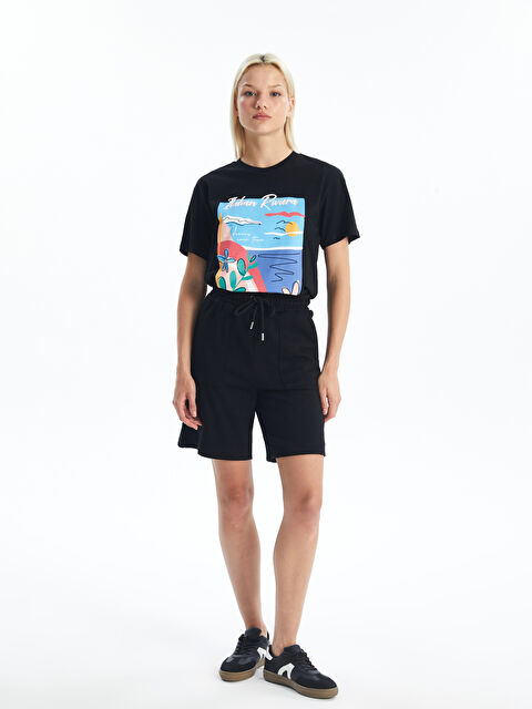 LCW Vision Kadın Beli Lastikli Düz Şort - S4DJ99Z8-CVL