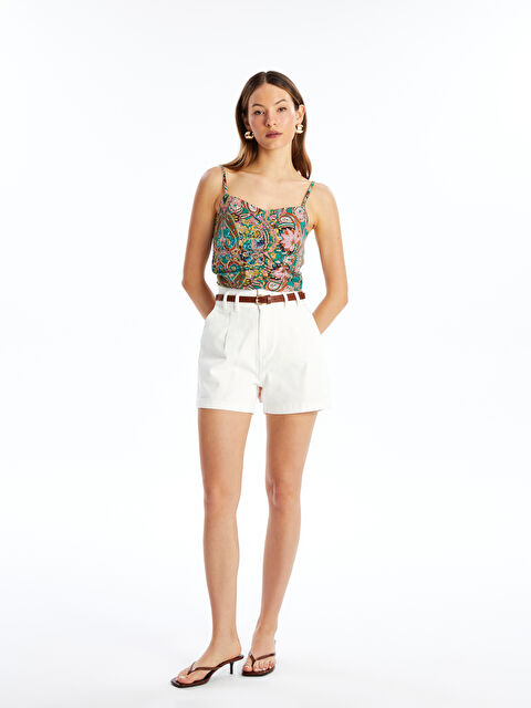 LCW Jeans Beli Kemerli Rahat Kalıp Kadın Jean Şort - S4DK63Z8-844