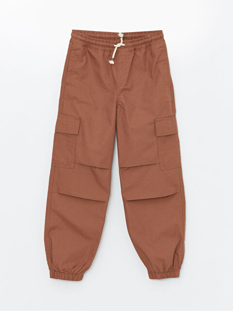 LCW Kids Rahat Kalıp Beli Lastikli Erkek Çocuk Kargo Jogger Pantolon - S4DL10Z4-H2N