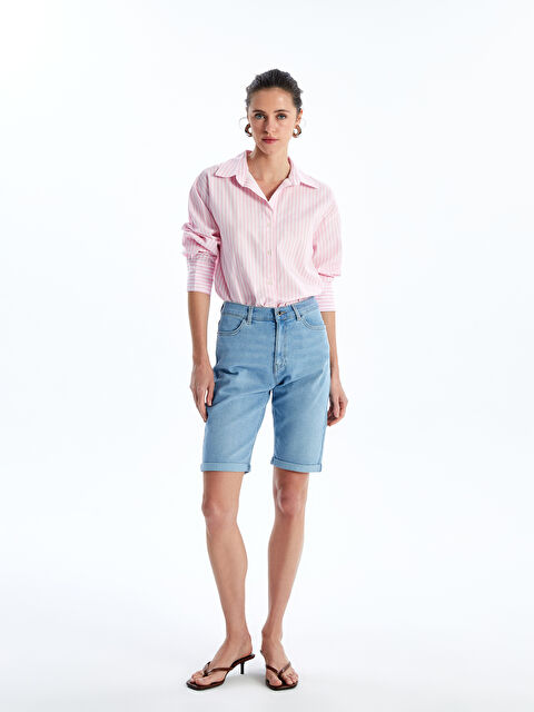 LCW Jeans Bermuda Fit Kadın Jean Şort - S4DL44Z8-311