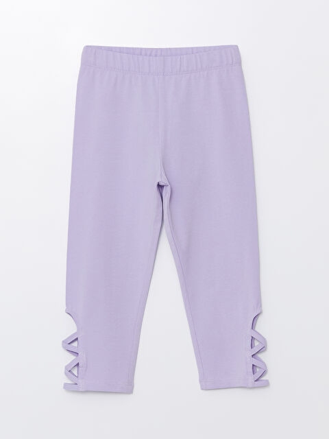 LCW Kids Elasticated Waist Basic Girls' Leggings - S4DM63Z4-FKW