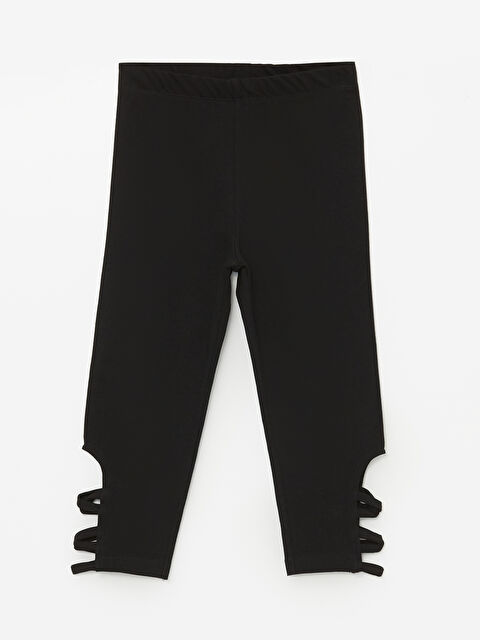 LCW Kids Elasticated Waist Basic Girls' Leggings - S4DM63Z4-CVL