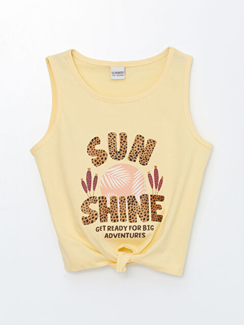 LCW Kids Crew Neck Printed Girls' Tank Top - S4DM66Z4-FRE