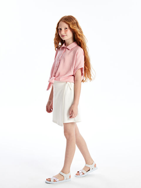 LCW Kids Beli Lastikli Basic Kız Çocuk Şort Etek - S4DM71Z4-FDV