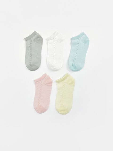 LCW DREAM جوارب رياضية مُزَخْرَفَة للسيدات عبوة من 5 قطع - S4DM83Z8-G5A