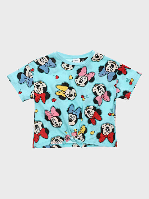 LCW Kids Crew Neck Short Sleeve Minnie Mouse Printed Baby Girls' T-Shirt - S4DN59Z1-LRL
