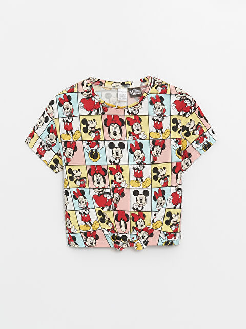 LCW Kids Crew Neck Short Sleeve Minnie Mouse Printed Baby Girls' T-Shirt - S4DN61Z1-F9C