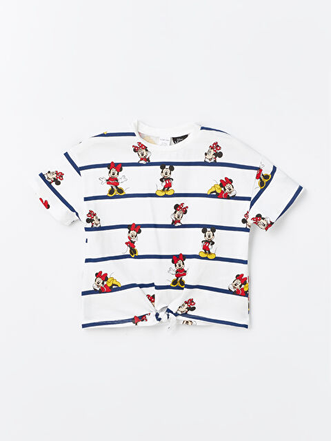 LCW Kids Crew Neck Short Sleeve Minnie Mouse Printed Baby Girls' T-Shirt - S4DN61Z1-LRA