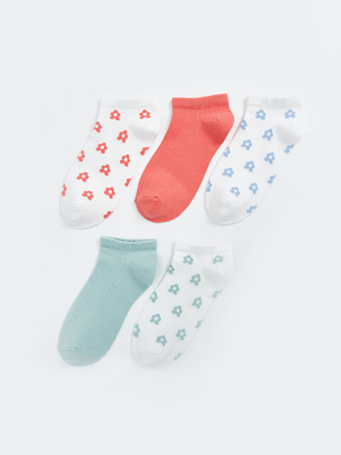 LCW DREAM Çiçekli Kadın Patik Çorap 5'li - S4DP40Z8-FDU