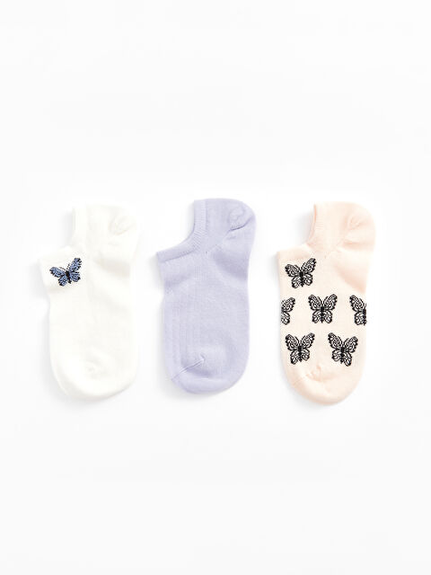 LCW DREAM Desenli Kadın Patik Çorap 3'lü - S4DP65Z8-FDU