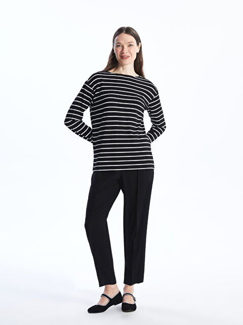 LCW Grace Beli Lastikli Rahat Kalıp Kadın Pantolon - S4DS01Z8-CVL