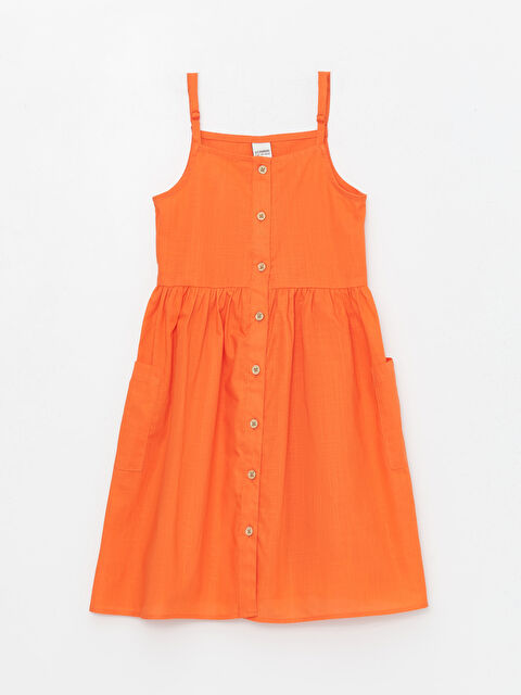 LCW Kids Kare Yaka Kız Çocuk Elbise - S4EB81Z4-GQM